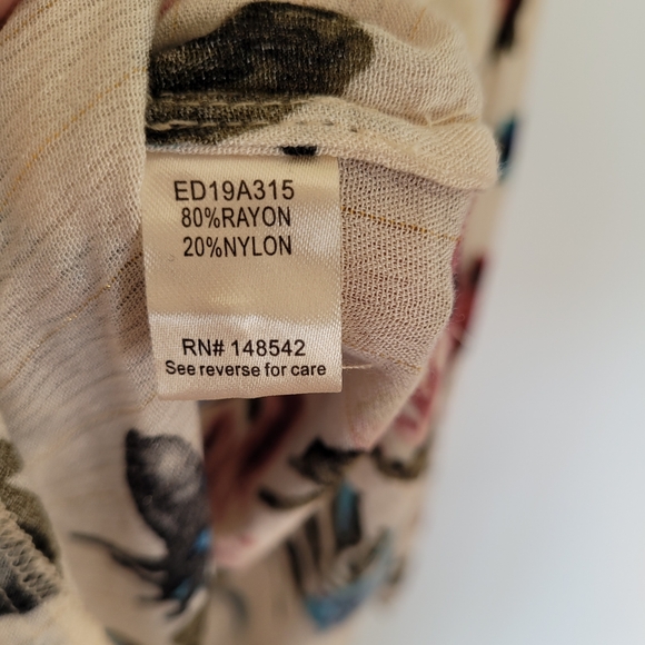 ARATTA Silent Journey Velvet Cream Floral Top Embroidered Sequines Boho Country - Picture 6 of 15